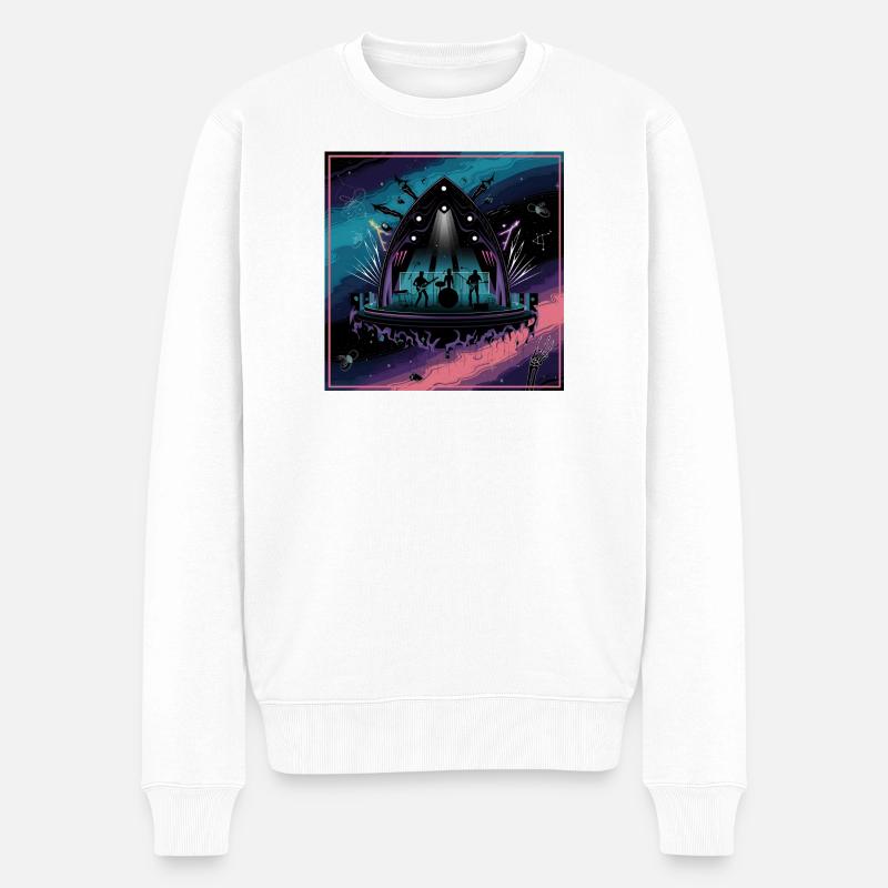 Scénographie de concert céleste - Pull Premium bio Homme - blanc
