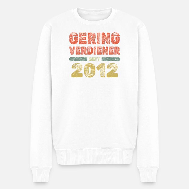 2012 - Männer Premium Bio Pullover - Weiß