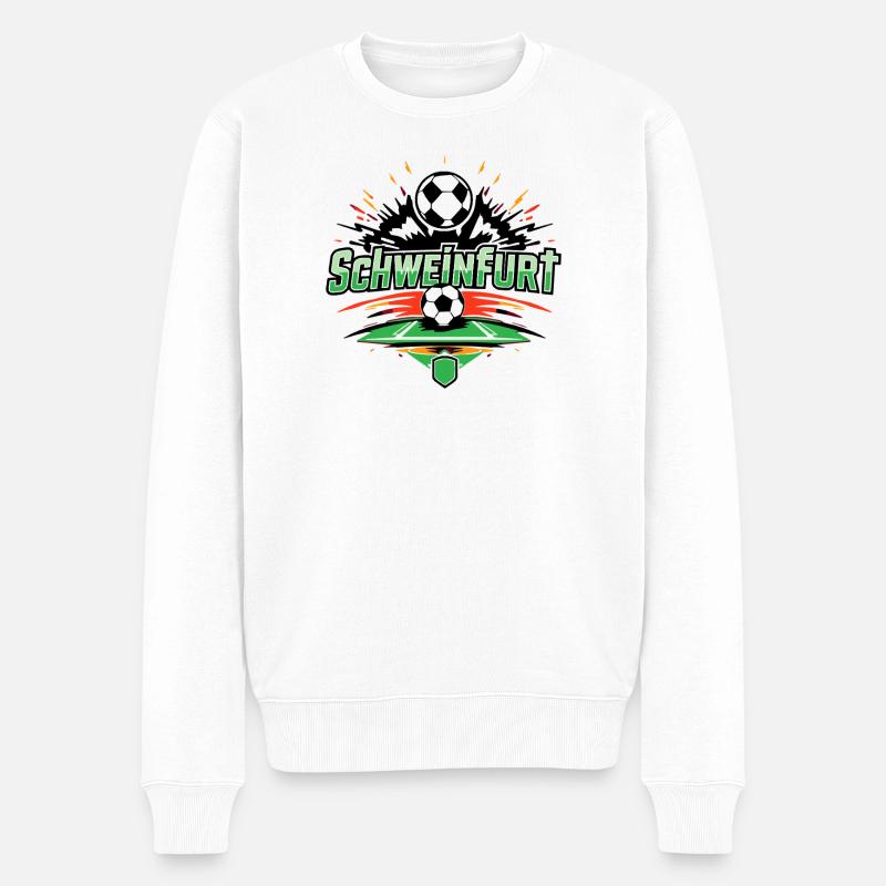 Schweinfurt Fußball Fan - Männer Premium Bio Pullover - Weiß