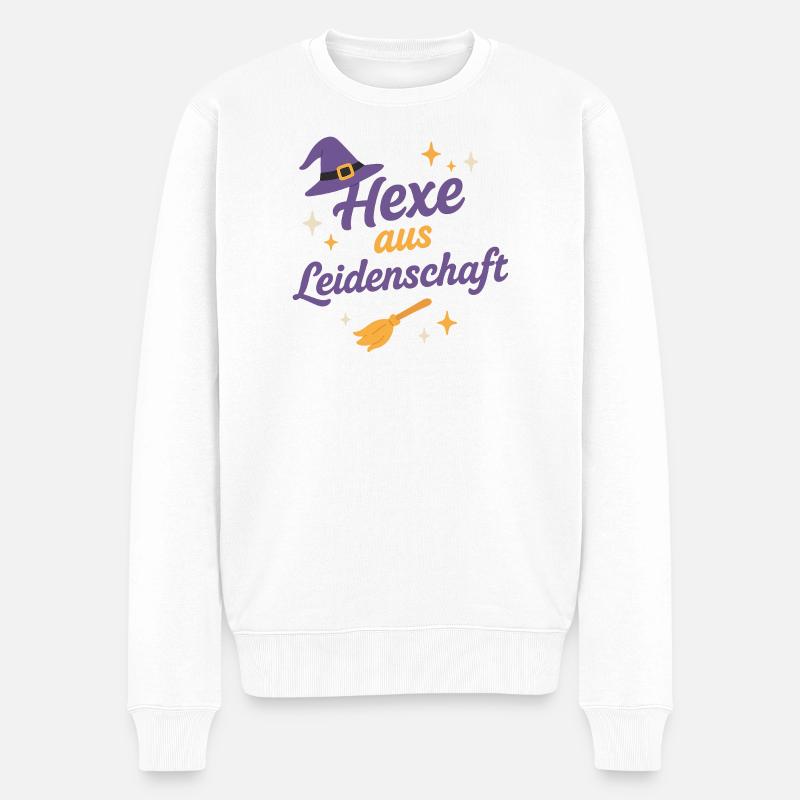 Hexe aus Leidenschaft - Männer Premium Bio Pullover - Weiß