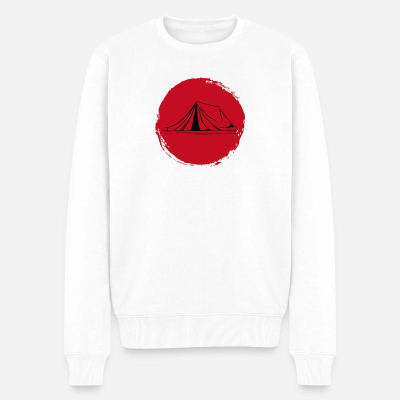 Camping - Männer Premium Bio Pullover - Weiß
