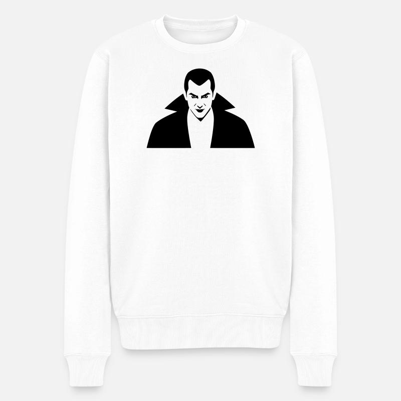 Vampire Illustration - Pull Premium bio Homme - blanc