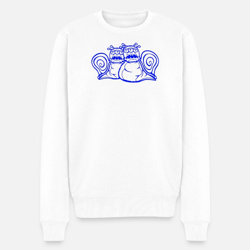 2 escargots monstres extraterrestres Halloween extraterrestres - Pull Premium bio Homme - blanc