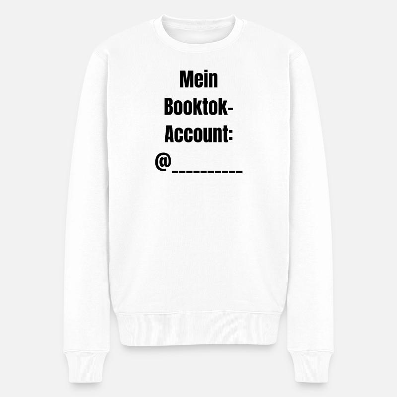 Mein Booktok-Account: - Männer Premium Bio Pullover - Weiß
