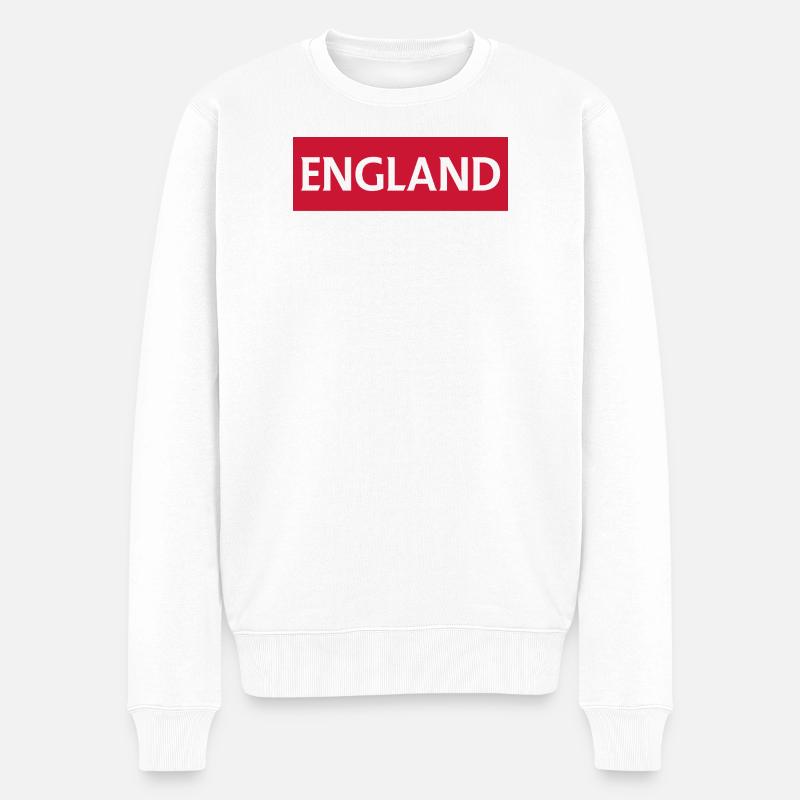 Englische Literatur Briefdesign - Männer Premium Bio Pullover - Weiß
