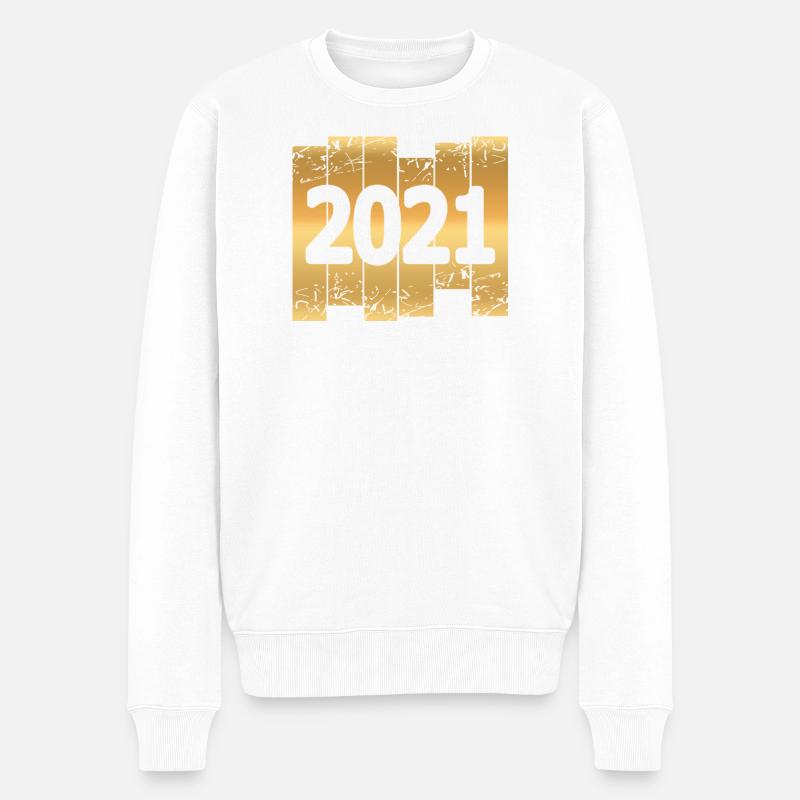 2021 - Männer Premium Bio Pullover - Weiß