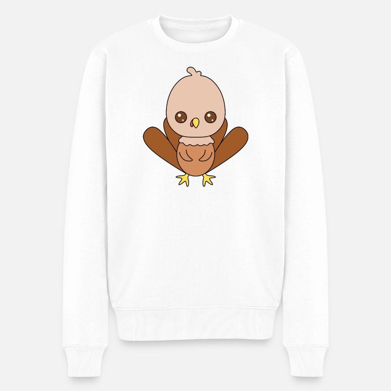 Conception de personnage de dinde mignonne - Pull Premium bio Homme - blanc
