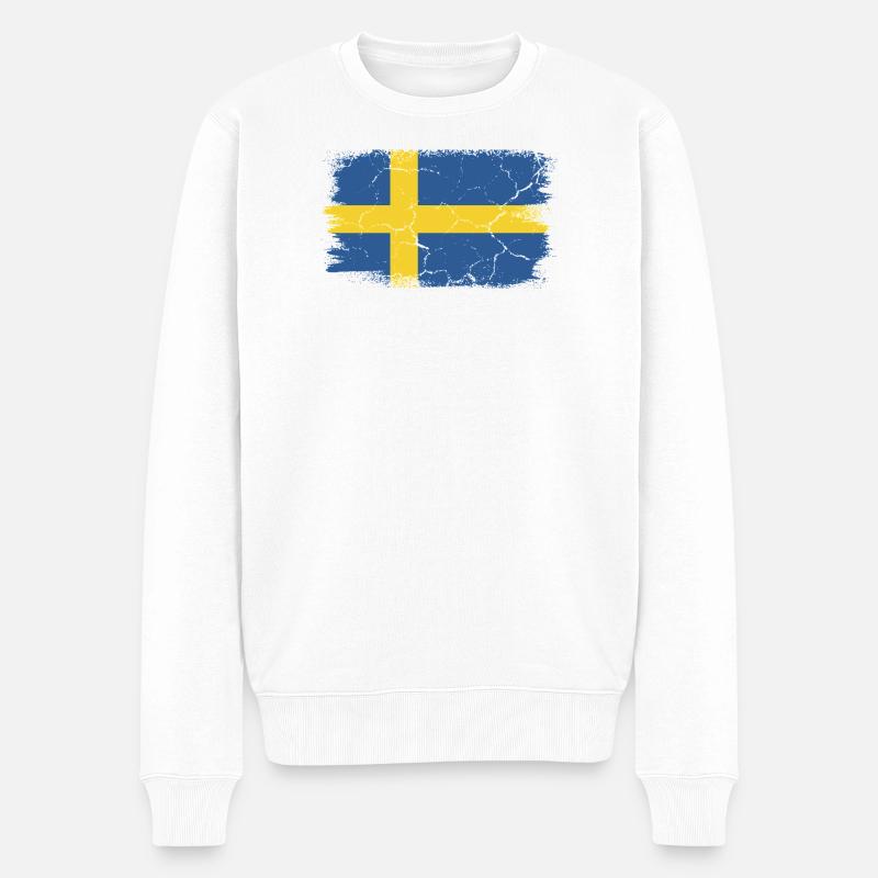 Ystad - Männer Premium Bio Pullover - Weiß