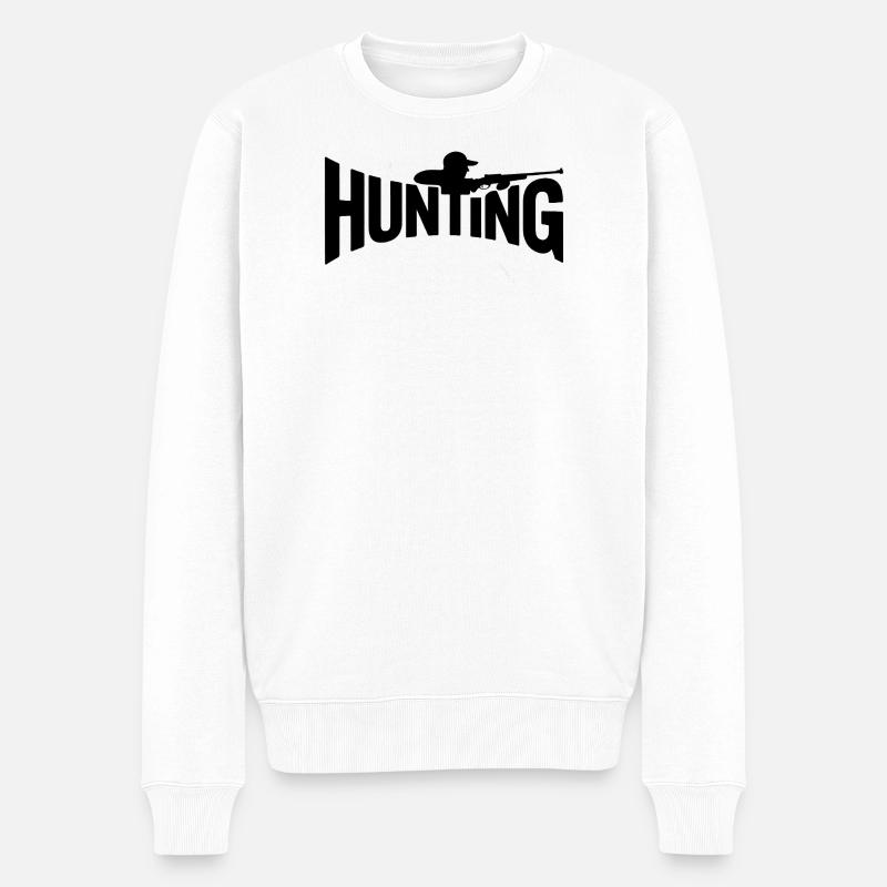 Chasse - Logo Cool Hunter - Pull Premium bio Homme - blanc