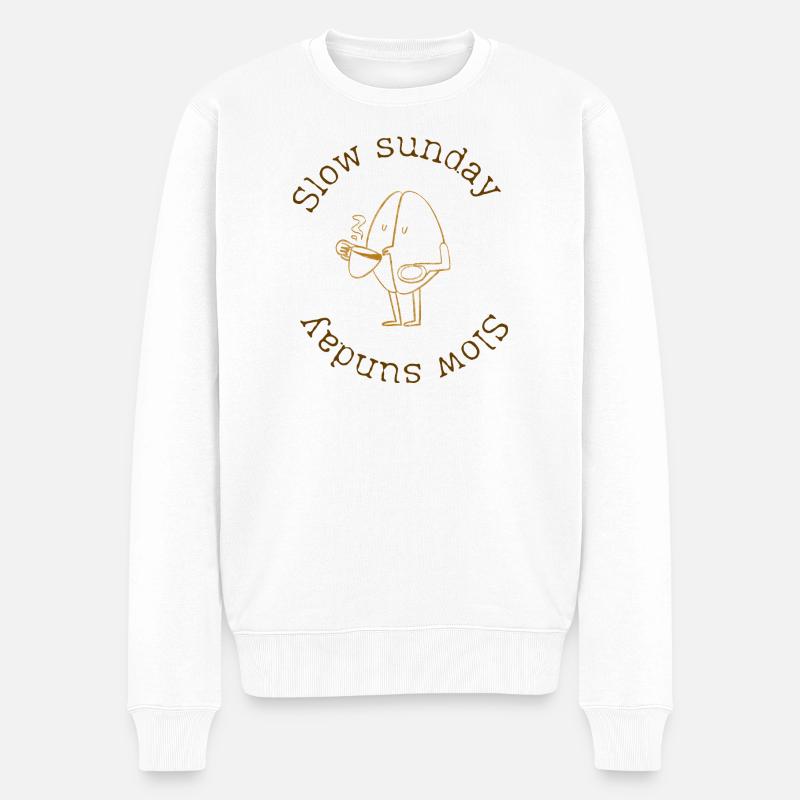 Dimanche lent - Pull Premium bio Homme - blanc