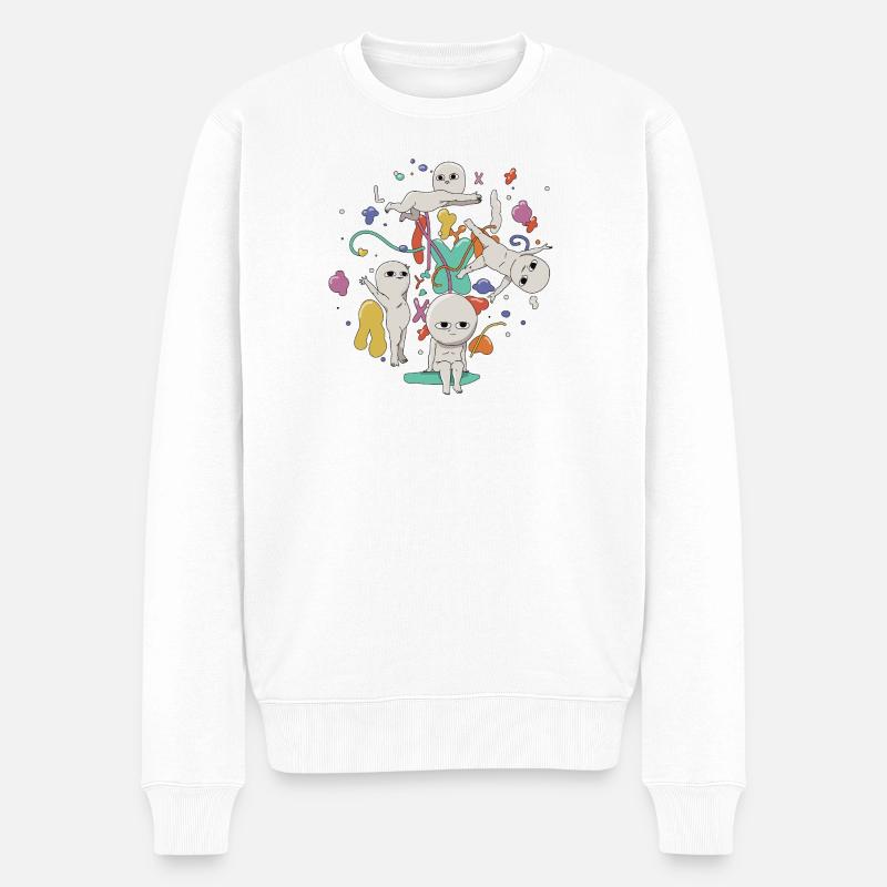 Halluzination - Männer Premium Bio Pullover - Weiß