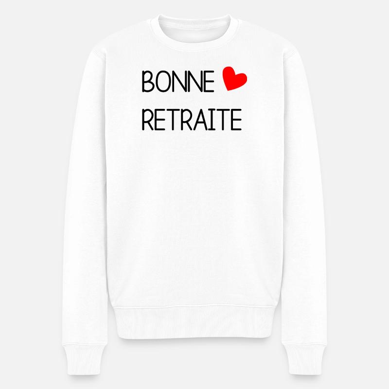 RUHESTAND. RUHESTAND. PENSIONIERT. RUHESTAND - Männer Premium Bio Pullover - Weiß