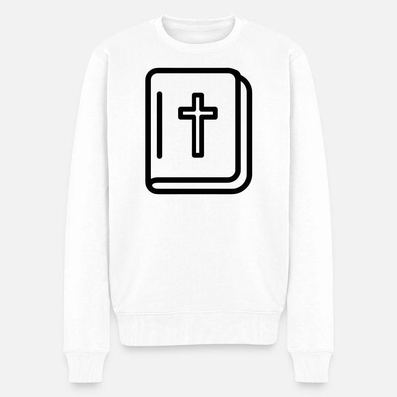 bible - Pull Premium bio Homme - blanc
