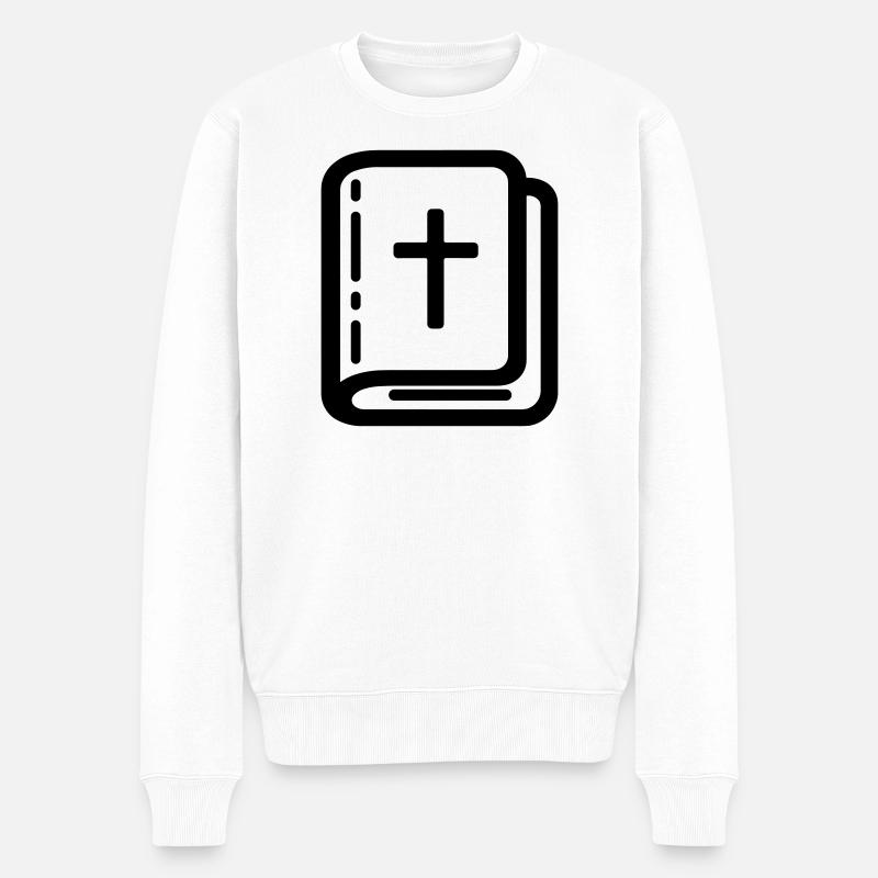 Bibel - Männer Premium Bio Pullover - Weiß