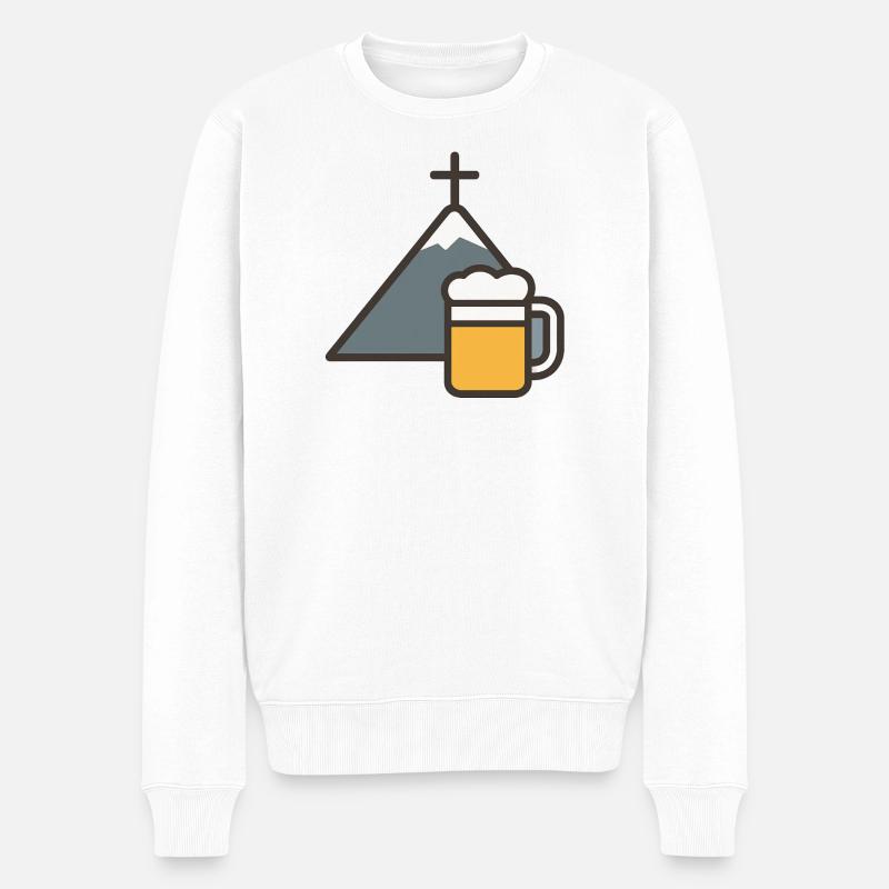 Sommet de la bière de Bergkreuz - Pull Premium bio Homme - blanc