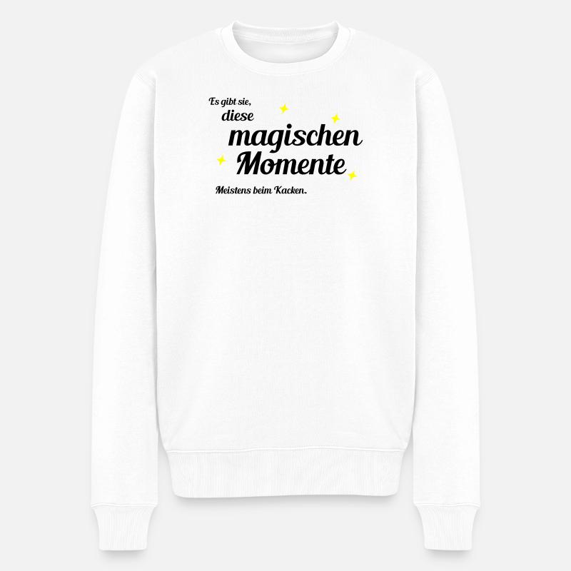 Magische Momente - Männer Premium Bio Pullover - Weiß
