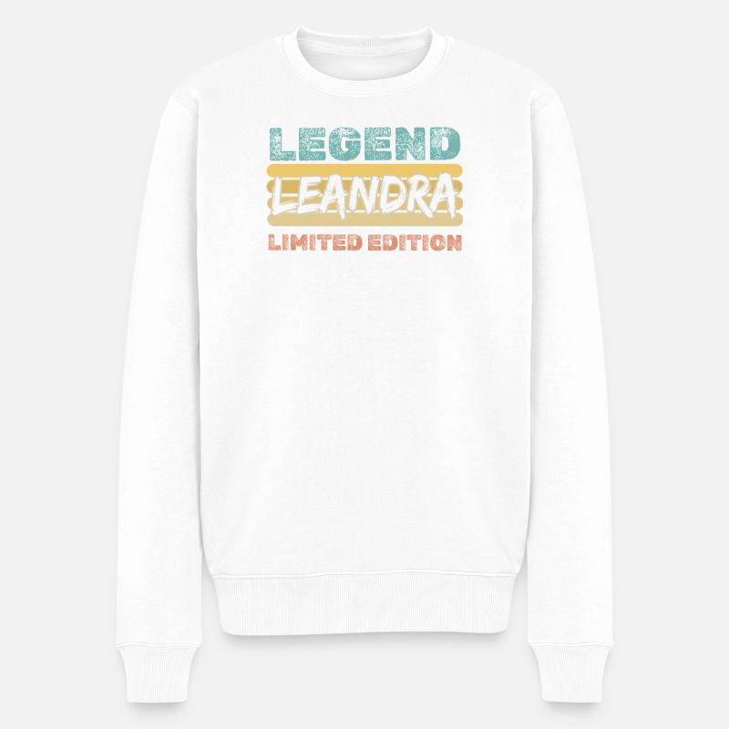 Leandra - Männer Premium Bio Pullover - Weiß