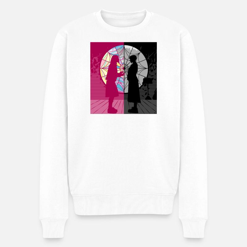 Eine Anspielung auf Wednesday - Männer Premium Bio Pullover - Weiß