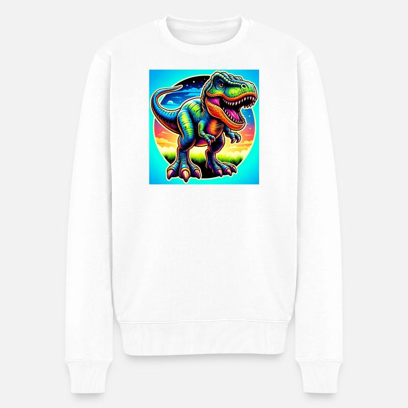 dinosaure - Pull Premium bio Homme - blanc