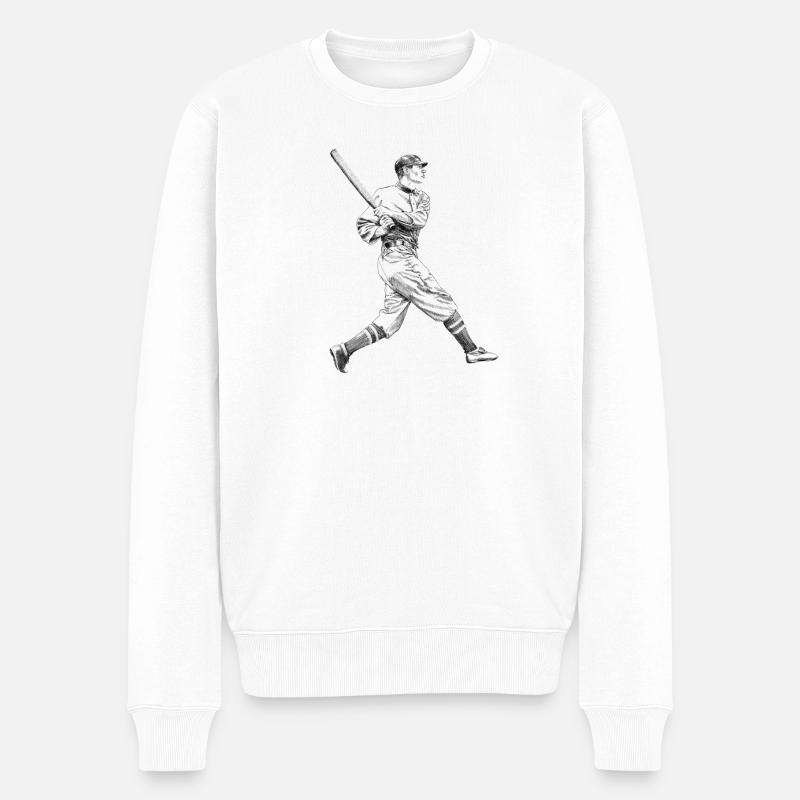 Base-ball - Pull Premium bio Homme - blanc
