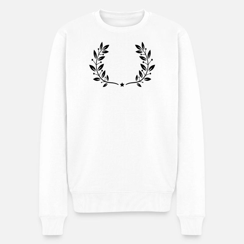Couronne de laurier - Pull Premium bio Homme - blanc
