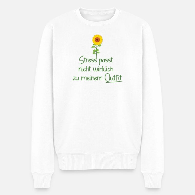 Statement-Design-Écriture-sur-FemmeCoupe avec un - Pull Premium bio Homme - blanc