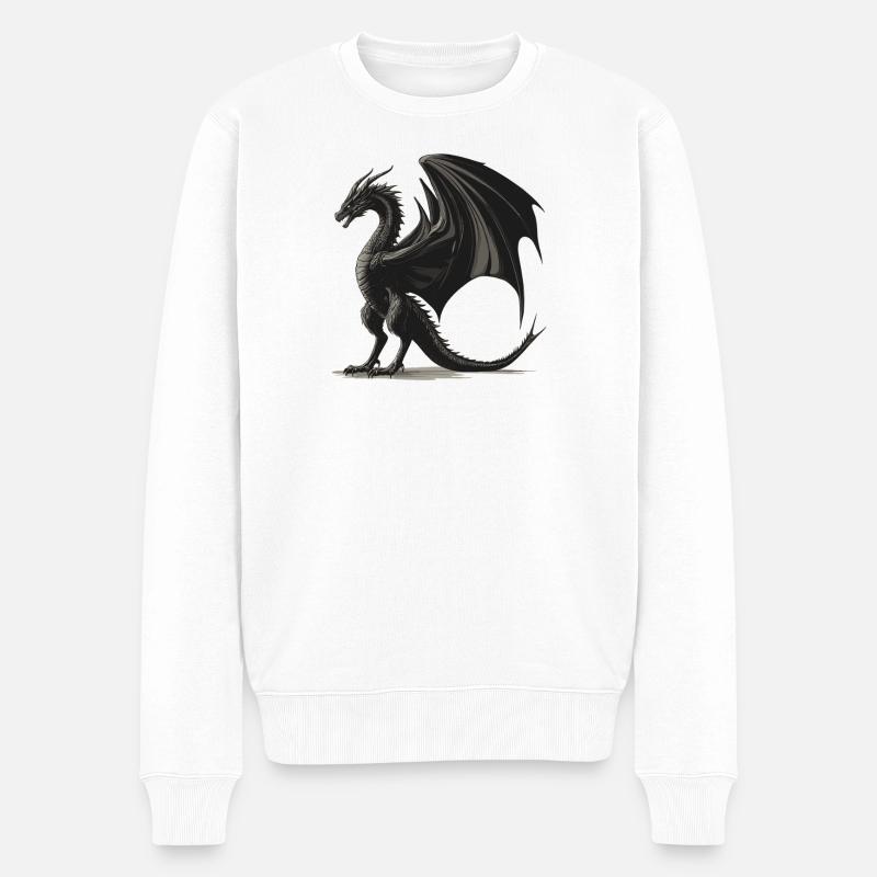 Dragon Dragon - Pull Premium bio Homme - blanc