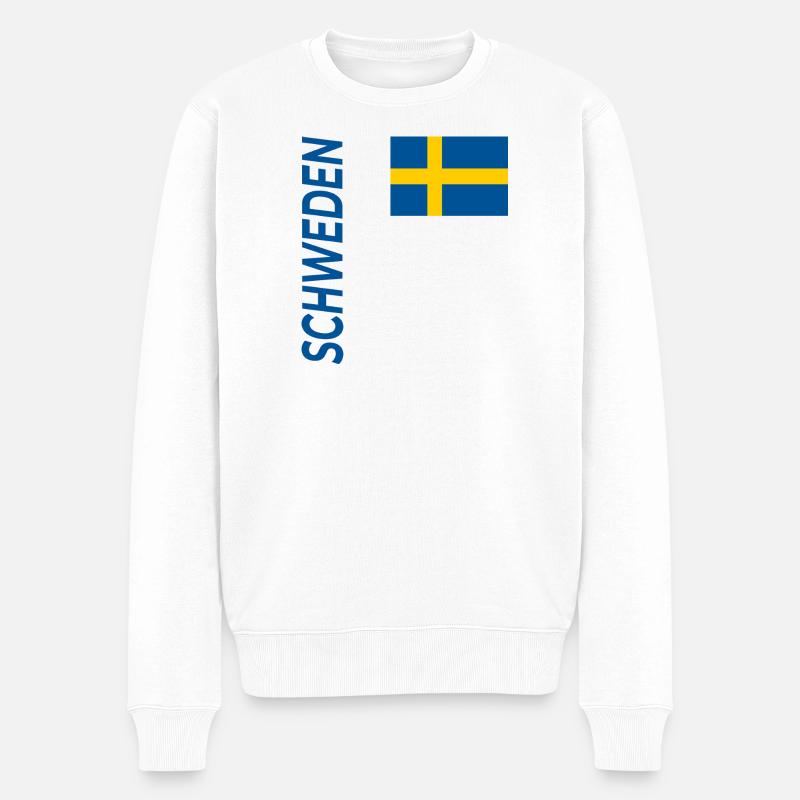 Helsingborg - Männer Premium Bio Pullover - Weiß