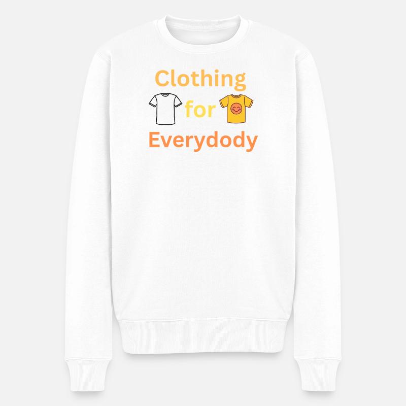 Joyful Sunshine Smile T-Shirt-Design - Männer Premium Bio Pullover - Weiß