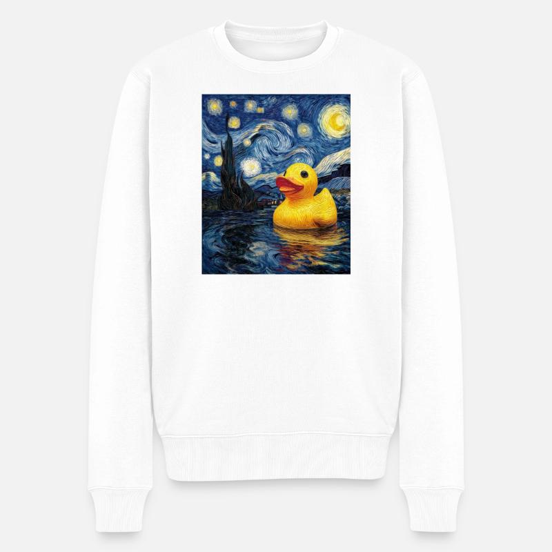 Canard en plastique - Pull Premium bio Homme - blanc