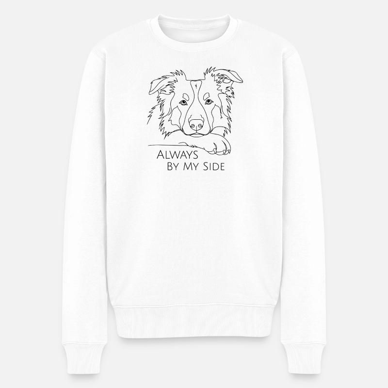 Australian Shepherd Always By My Side - Männer Premium Bio Pullover - Weiß