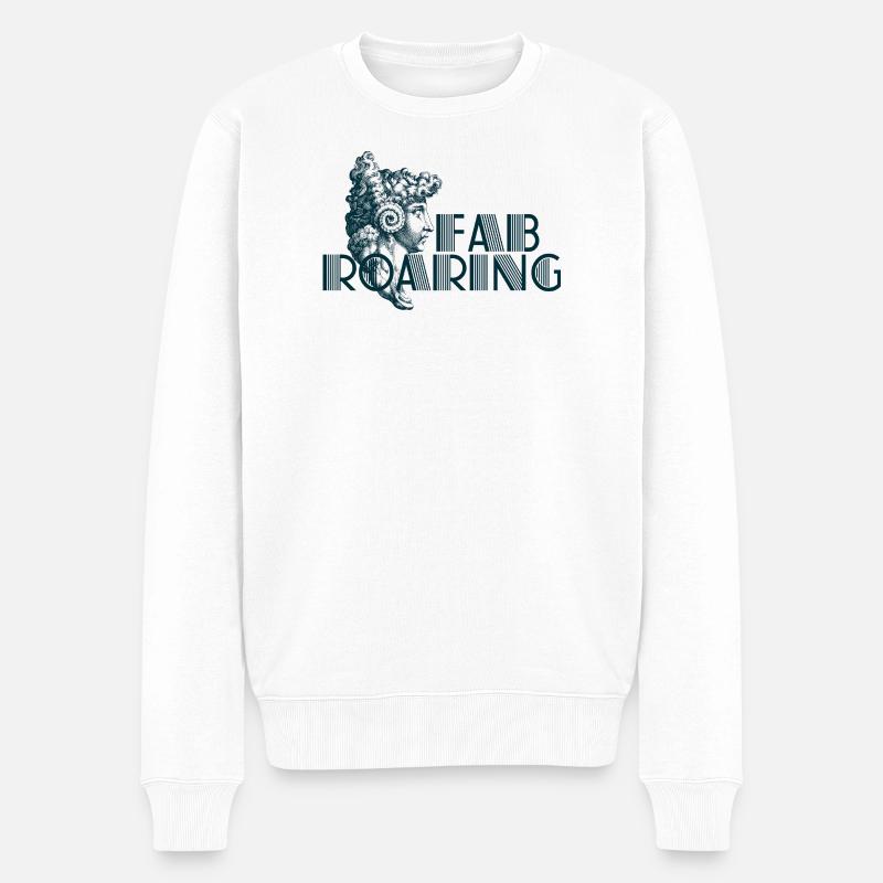 FAB_ROARING - Pull Premium bio Homme - blanc