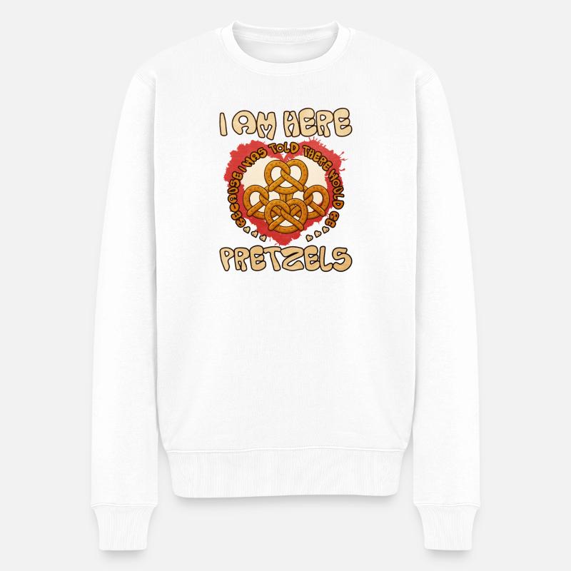 Bretzels sincères Messager d'amour - Pull Premium bio Homme - blanc