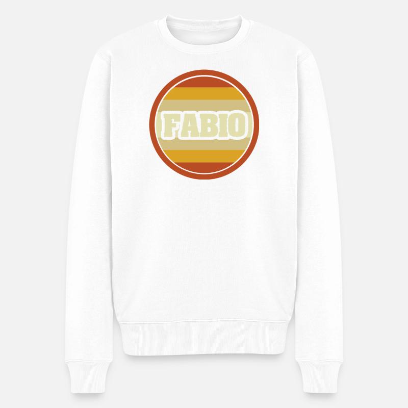 Fabio - Männer Premium Bio Pullover - Weiß