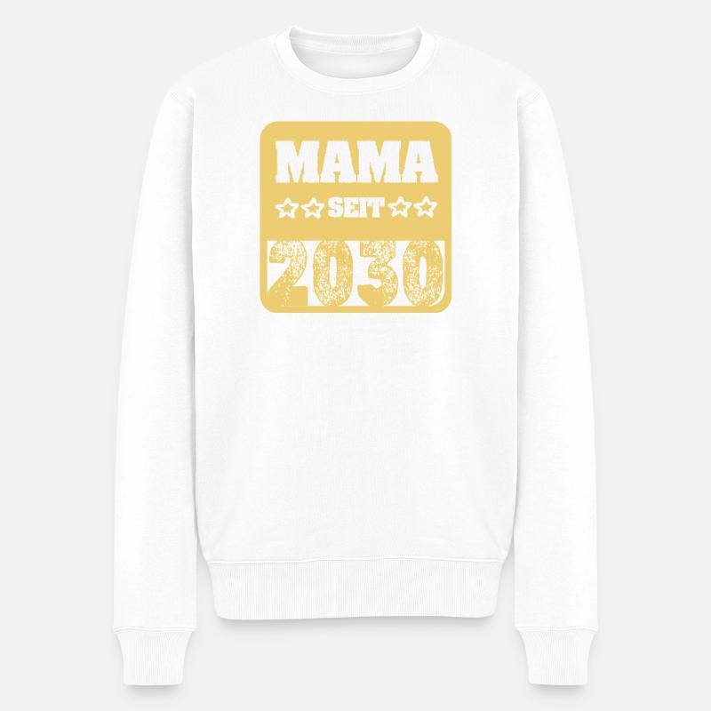 Mutti 2030 - Männer Premium Bio Pullover - Weiß