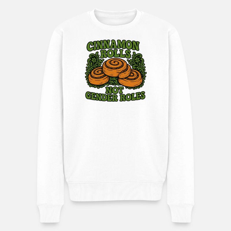 Zimtschnecken Nicht Geschlechterrollen Design - Männer Premium Bio Pullover - Weiß