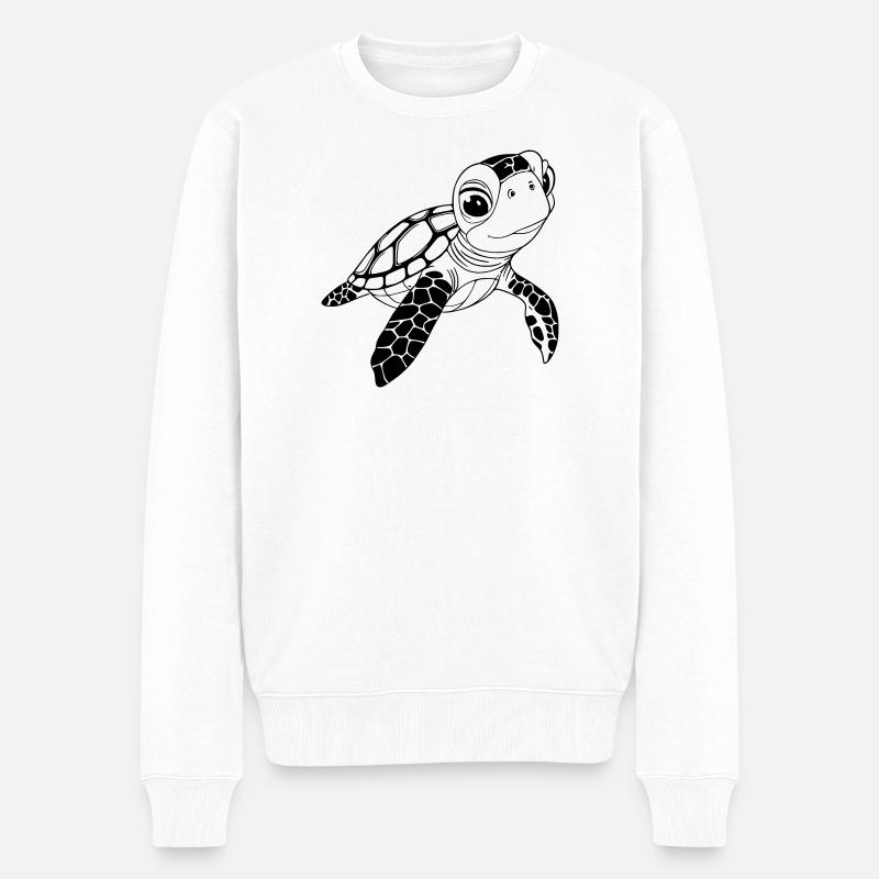 Tortue - Pull Premium bio Homme - blanc