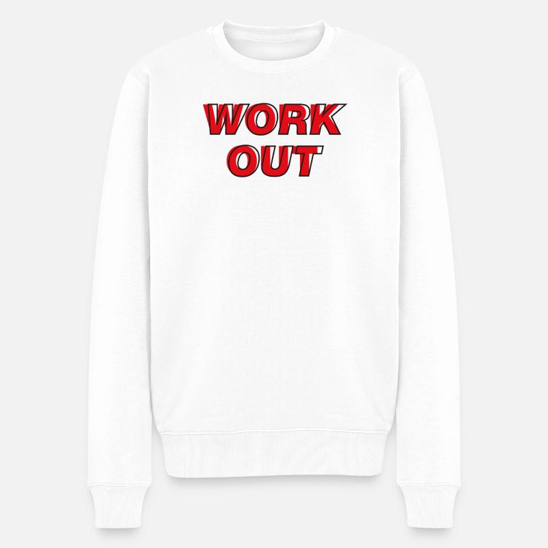 Travailler - Pull Premium bio Homme - blanc