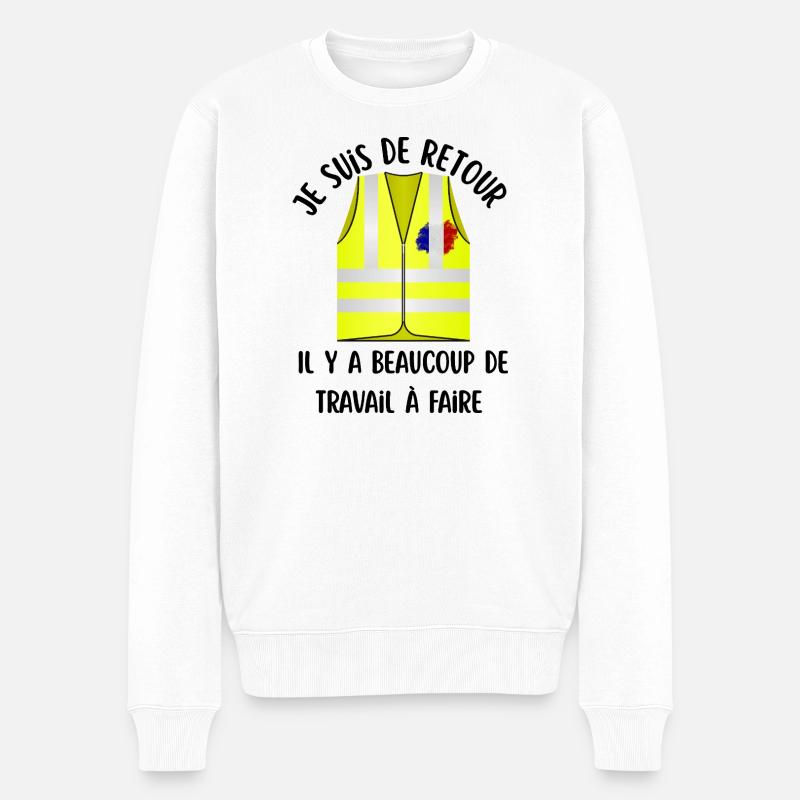 Manifestation  - Pull Premium bio Homme - blanc