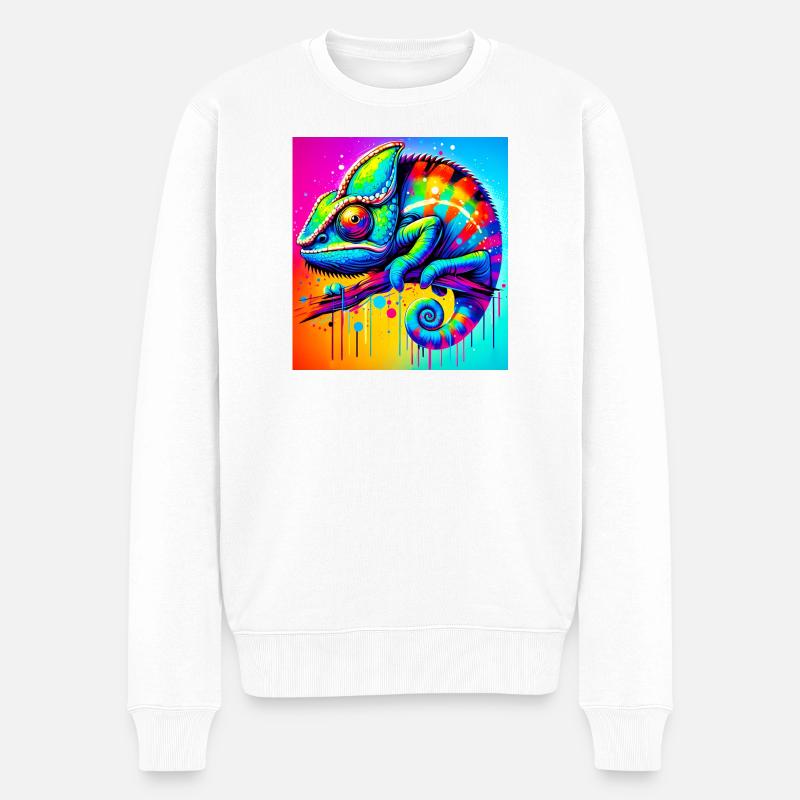 caméléon - Pull Premium bio Homme - blanc