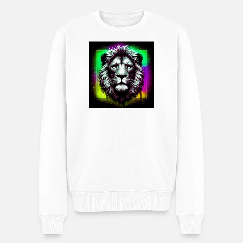 lion - Pull Premium bio Homme - blanc