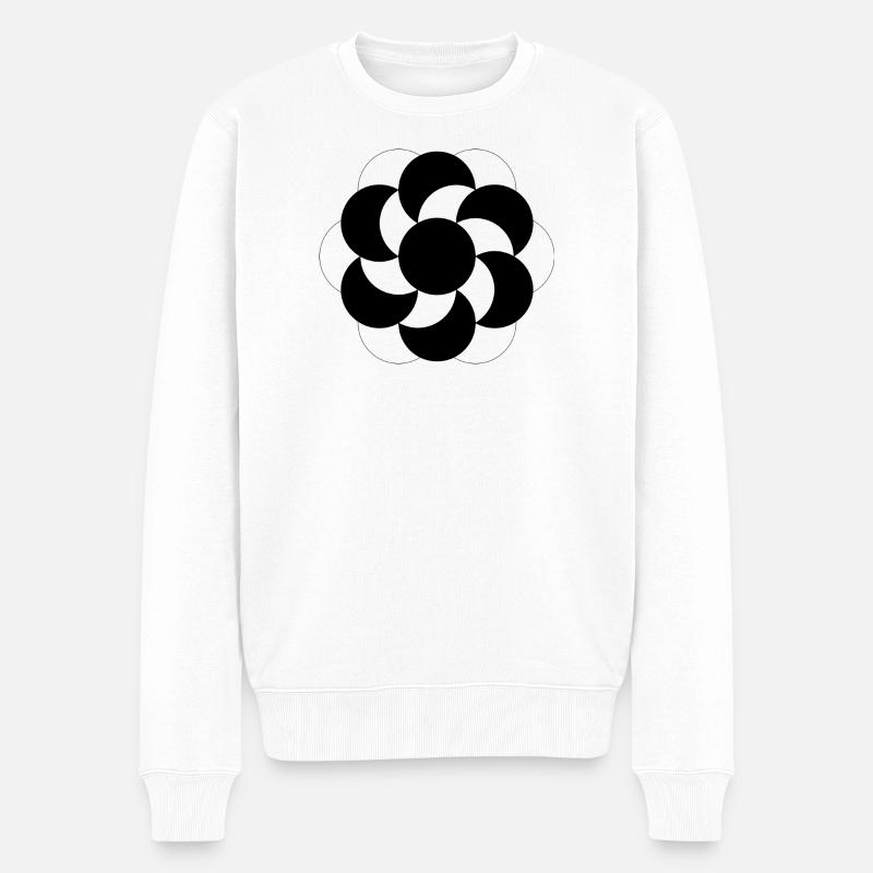 Crop Circle Fleur Céleste - Pull Premium bio Homme - blanc