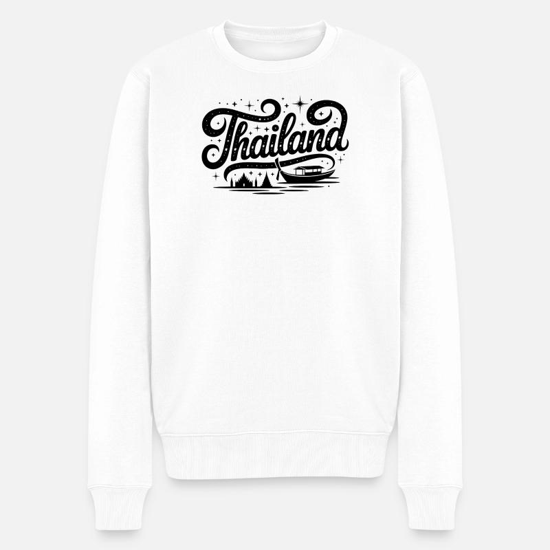 Thaïlande - Conception de souvenirs - Pull Premium bio Homme - blanc