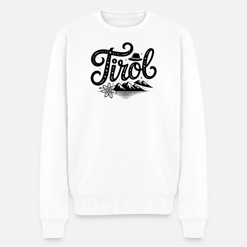 Tirol - Souvenir Design - Männer Premium Bio Pullover - Weiß