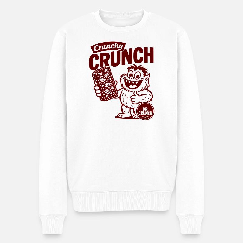 Crunchy Crunch - Männer Premium Bio Pullover - Weiß