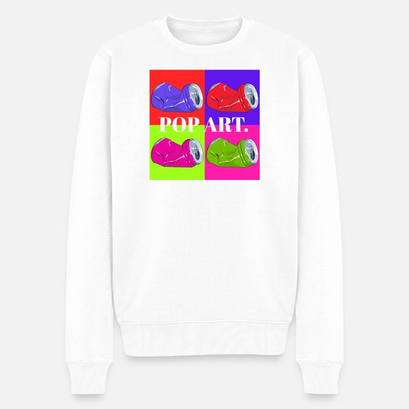 Pop Art Cola Dosen Design - Pull Premium bio Homme - blanc