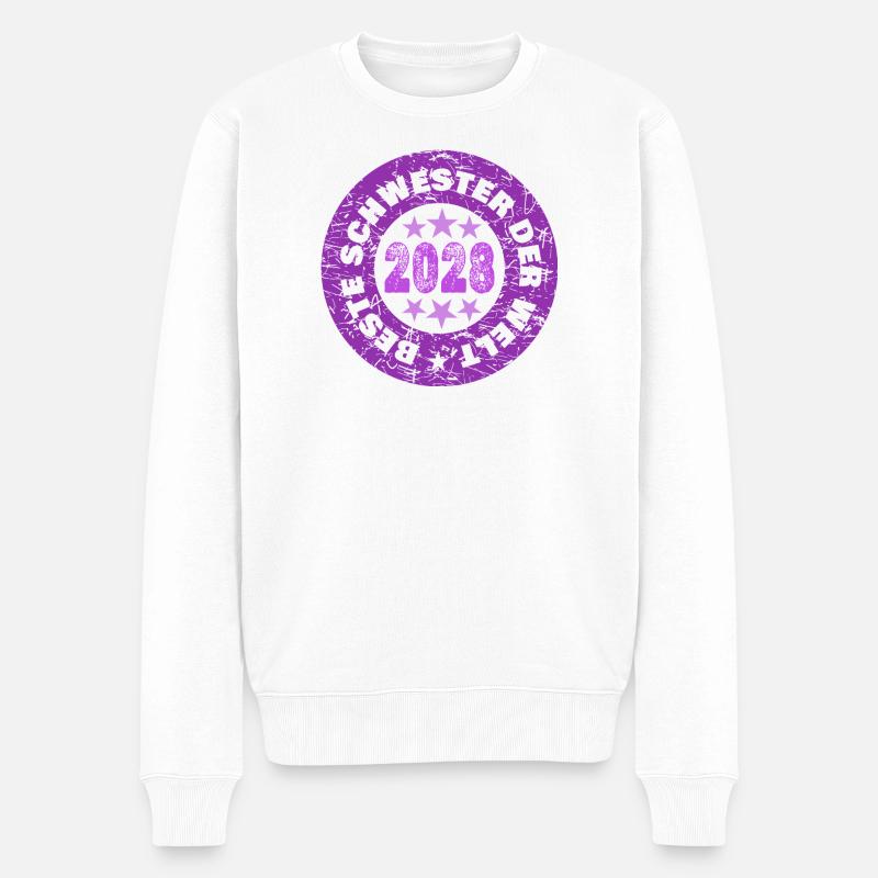 2028 - Männer Premium Bio Pullover - Weiß