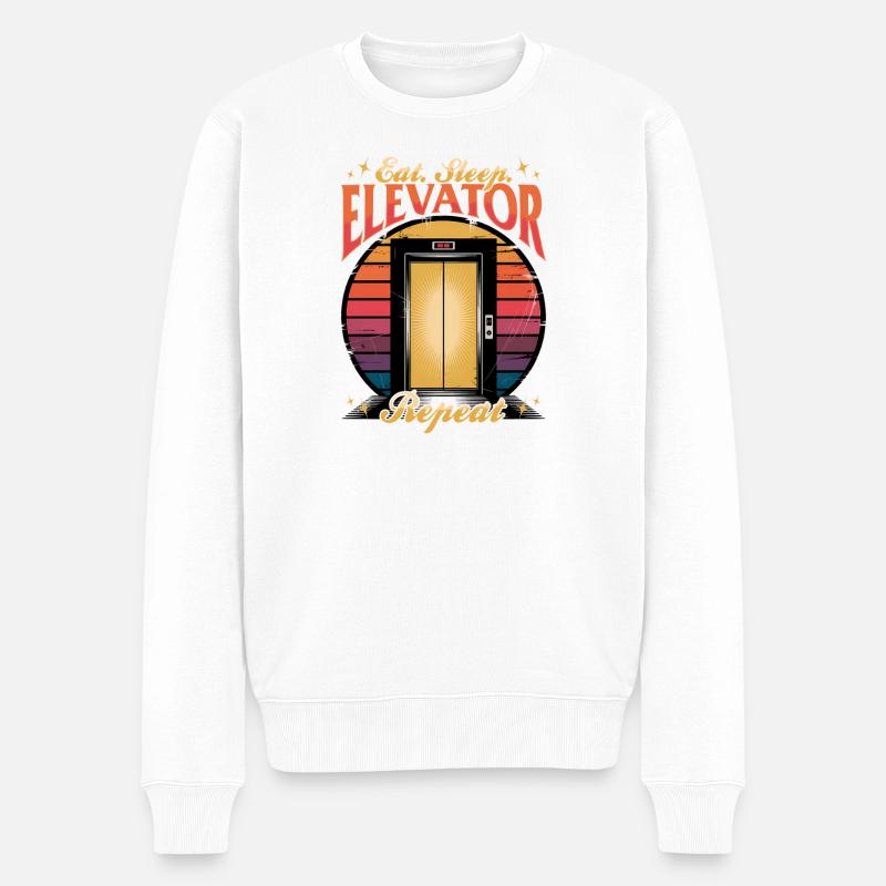 Elevator toddler & kids - Männer Premium Bio Pullover - Weiß