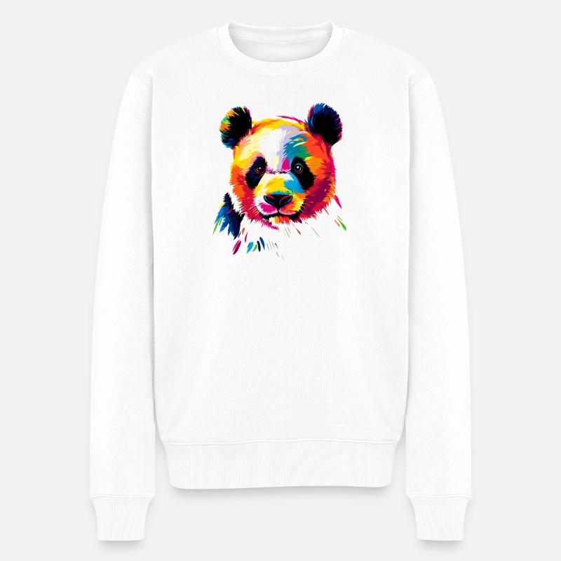 Panda Ours Pandas Géants Panda Géant Mignon Panda Ours Panda - Pull Premium bio Homme - blanc