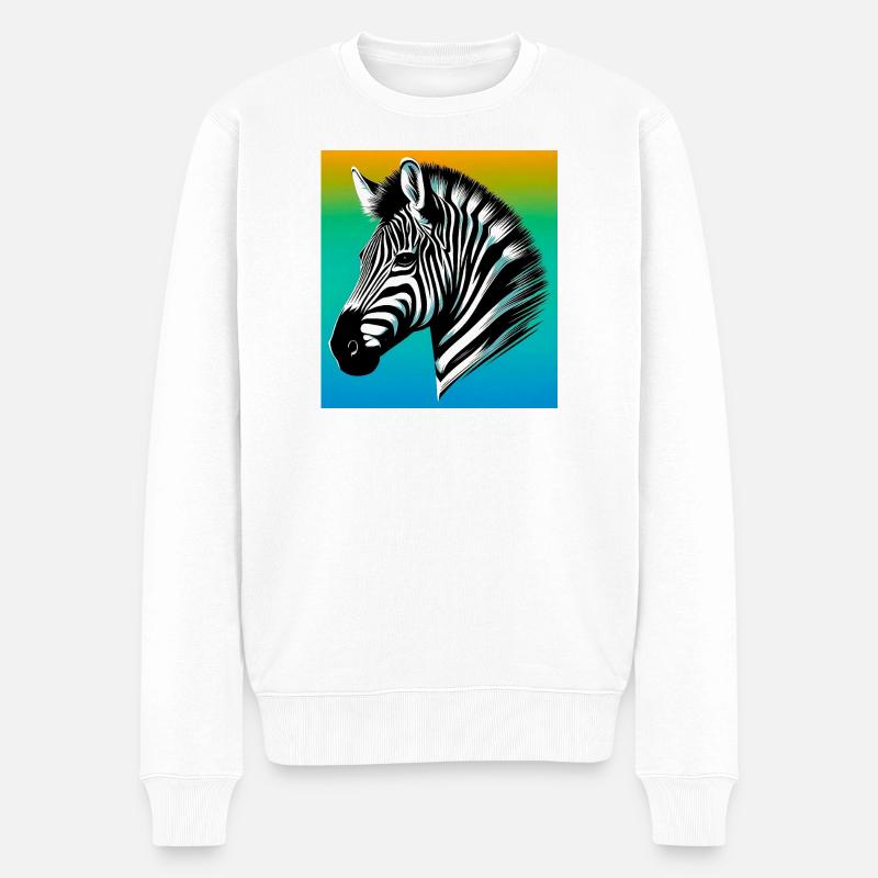 zèbre - Pull Premium bio Homme - blanc